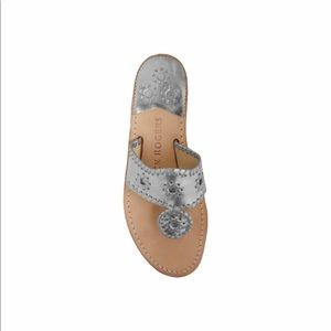 Jack Rogers Flat Sandals in Silver